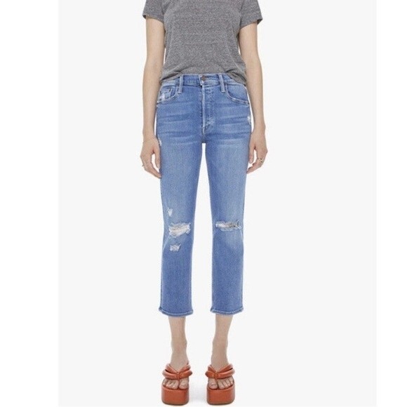 Mother‎ Play Like a Pirate Tomcat Distressed Straight Leg Jeans - 25 - Picture 1 of 15